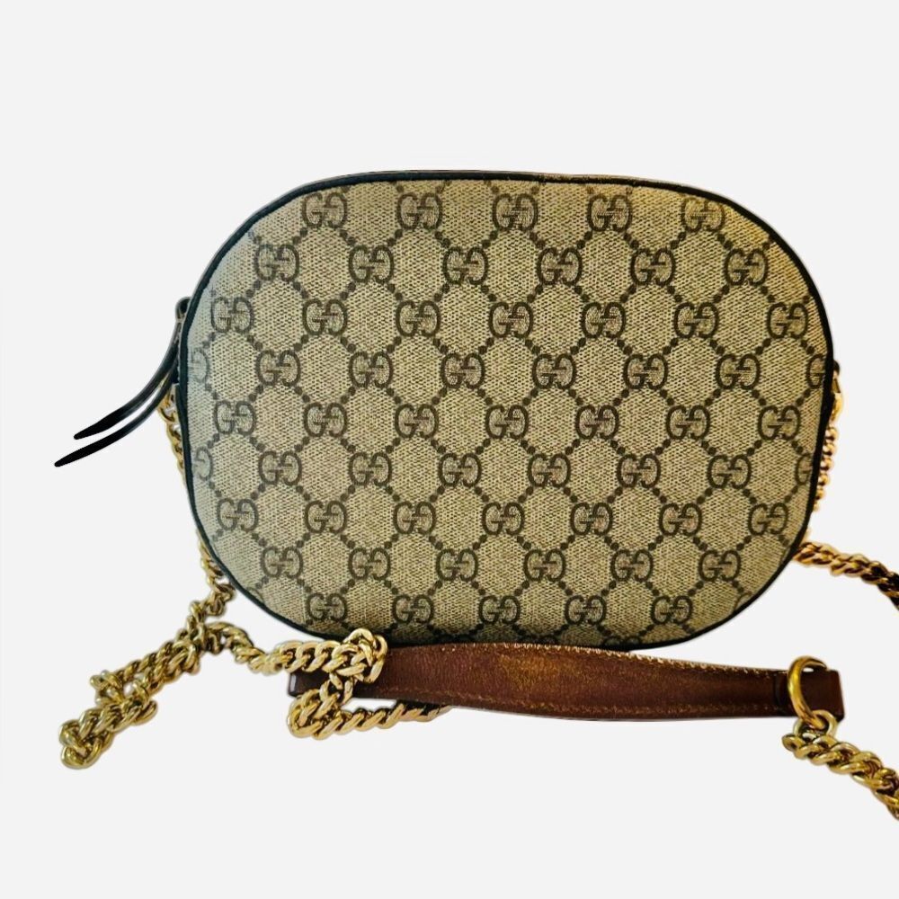 GG Supreme Monogram Cuoio Toscano Mini Chain Shoulder Bag - Picture 1 of 15